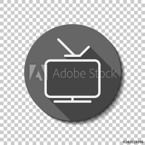 500x500 Smart Tv, Analog Television Linear Outline Icon Of Media Flat