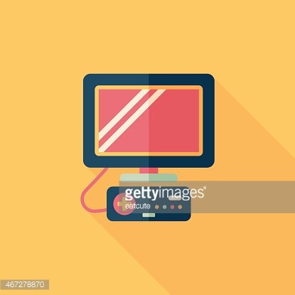 415x415 Tv Game Flat Icon With Long Premium Clipart