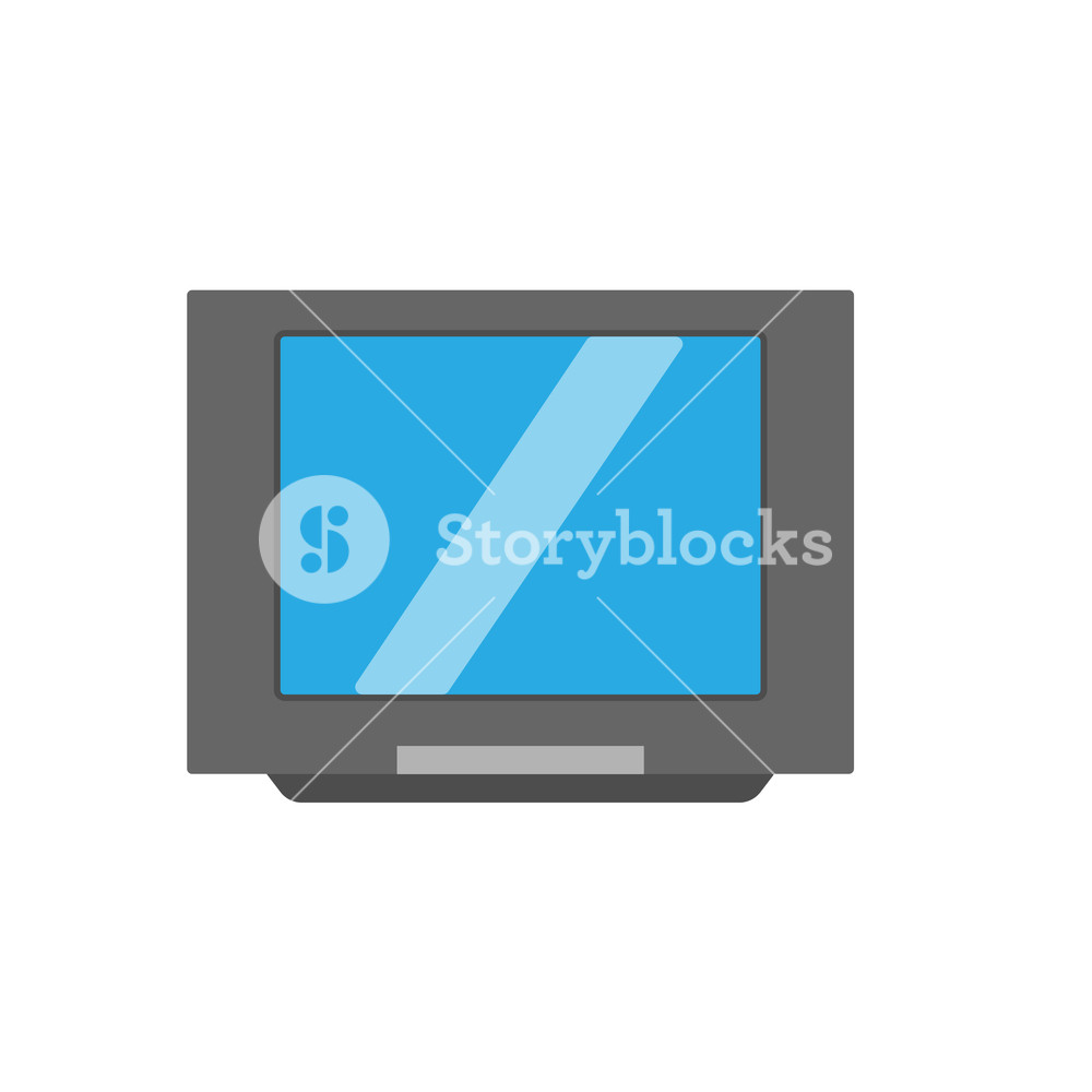 1000x1000 Television Screen Communication Equipment Electronic Vector Tv