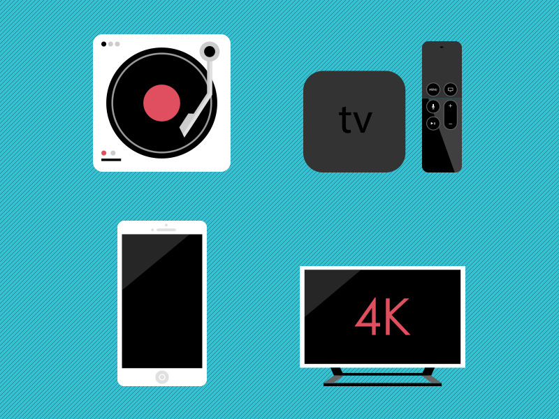 800x600 Electronics Flat Icon Design