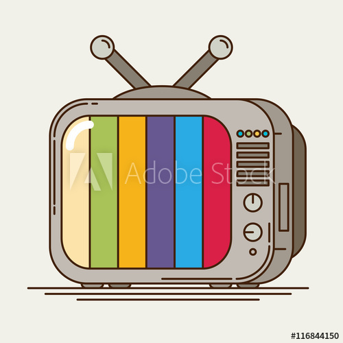 500x500 Flat Icon Retro Tv