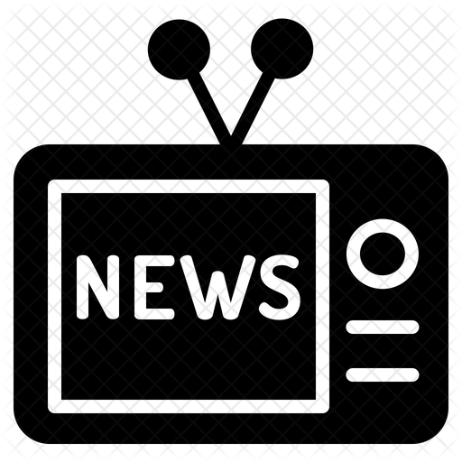 512x512 Tv News Icon Of Glyph Style