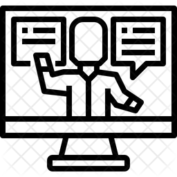 256x256 Tv News Icon Of Line Style