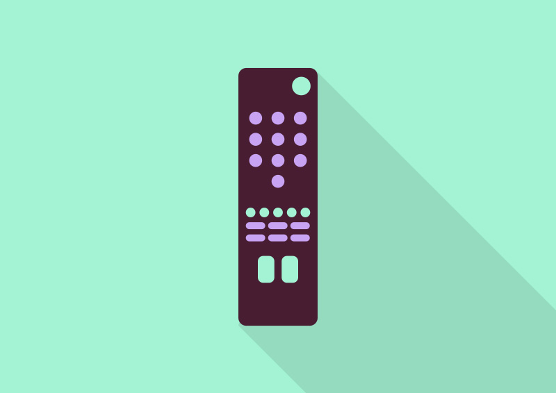 800x566 Tv Remote Flat Vector Icon
