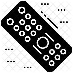 256x256 Tv Remote Icon Of Glyph Style