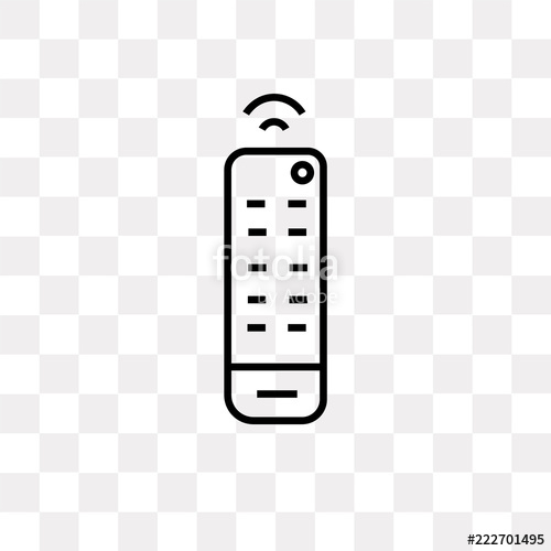 500x500 Tv Remote Icon On Transparent Background Modern Icons Vector
