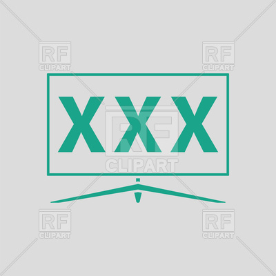 400x400 Tv Screen With Adult Content Icon Vector Image Of Signs, Symbols