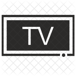 256x256 Tv Screen Icon Of Glyph Style