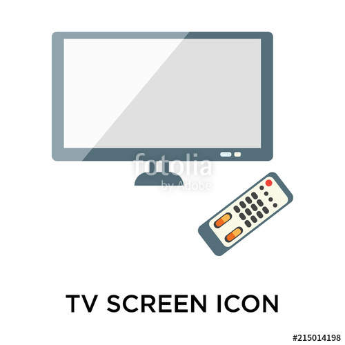 500x500 Tv Screen Icon Isolated On White Background Modern And Editable