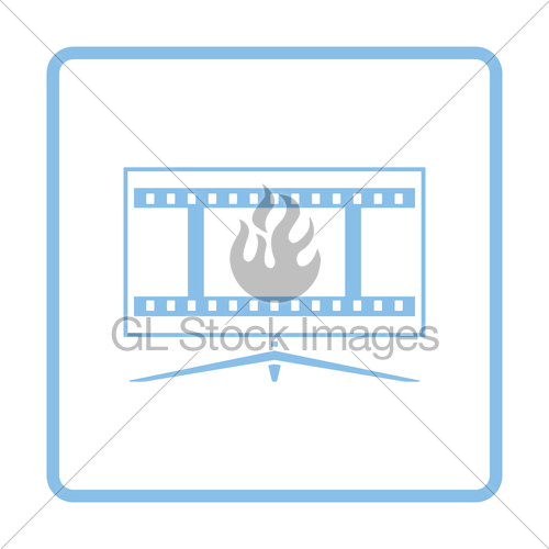 500x500 Cinema Tv Screen Icon Gl Stock Images