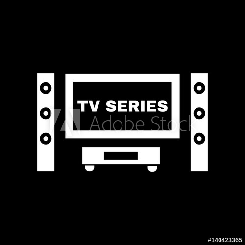 500x500 Tv Series Icon Tv And Home Theater, Cinema Symbol Flat Design