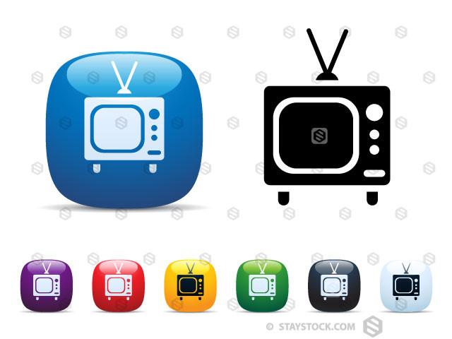 640x480 Tv Set Icon Set Staystock