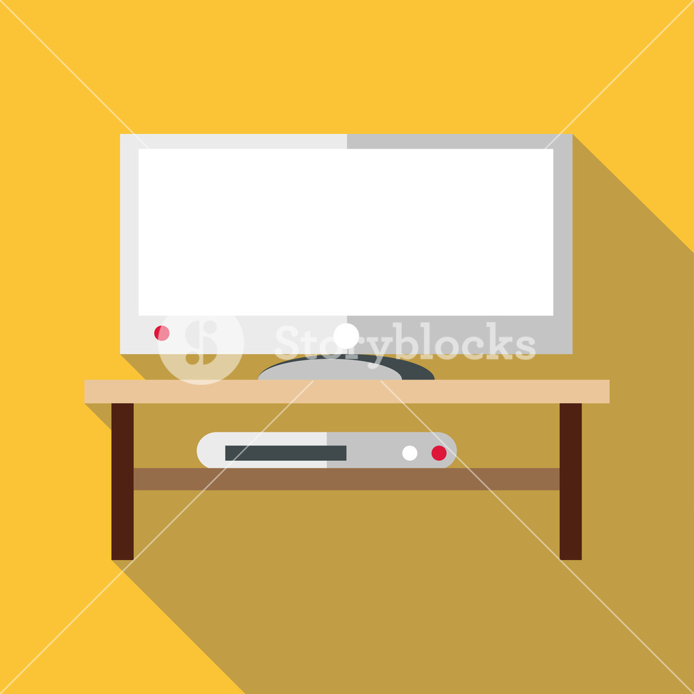1000x1000 Tv Set Icon Flat Illustration Of Cap Vector Icon For Web Royalty