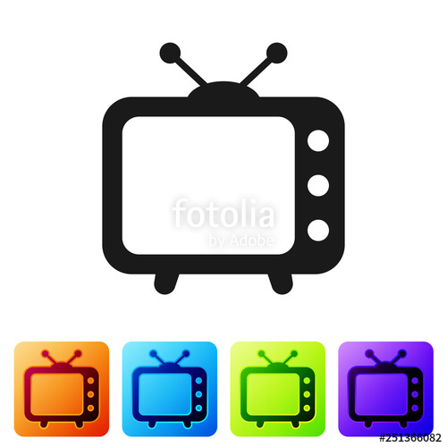 500x500 Grey Tv Icon Isolated On White Background Television Sign Set