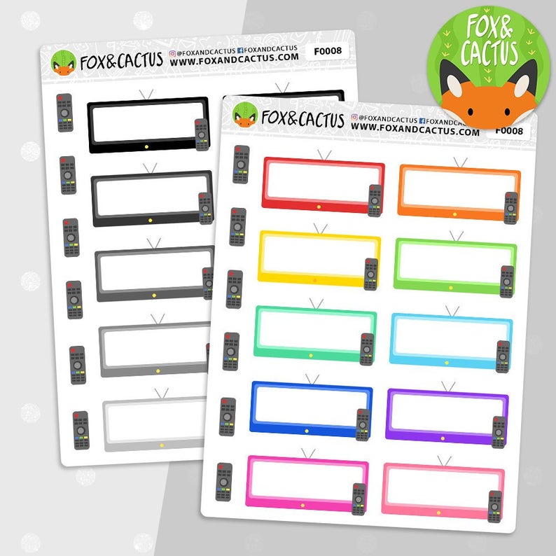 794x794 Large Tvs Tv Show Icon Movie Night Planner Stickers Etsy