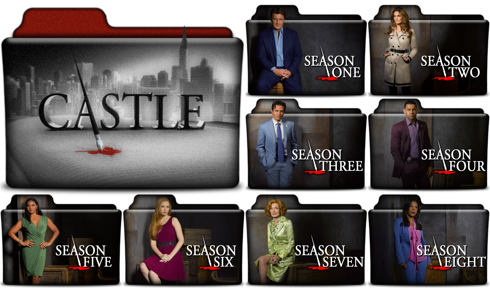 2048x1226 Castle Tv Show Folders In Png