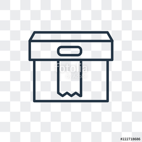 500x500 Box Icon Isolated On Transparent Background Modern And Editable