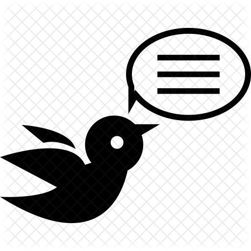 512x512 Tweet Icon Of Glyph Style