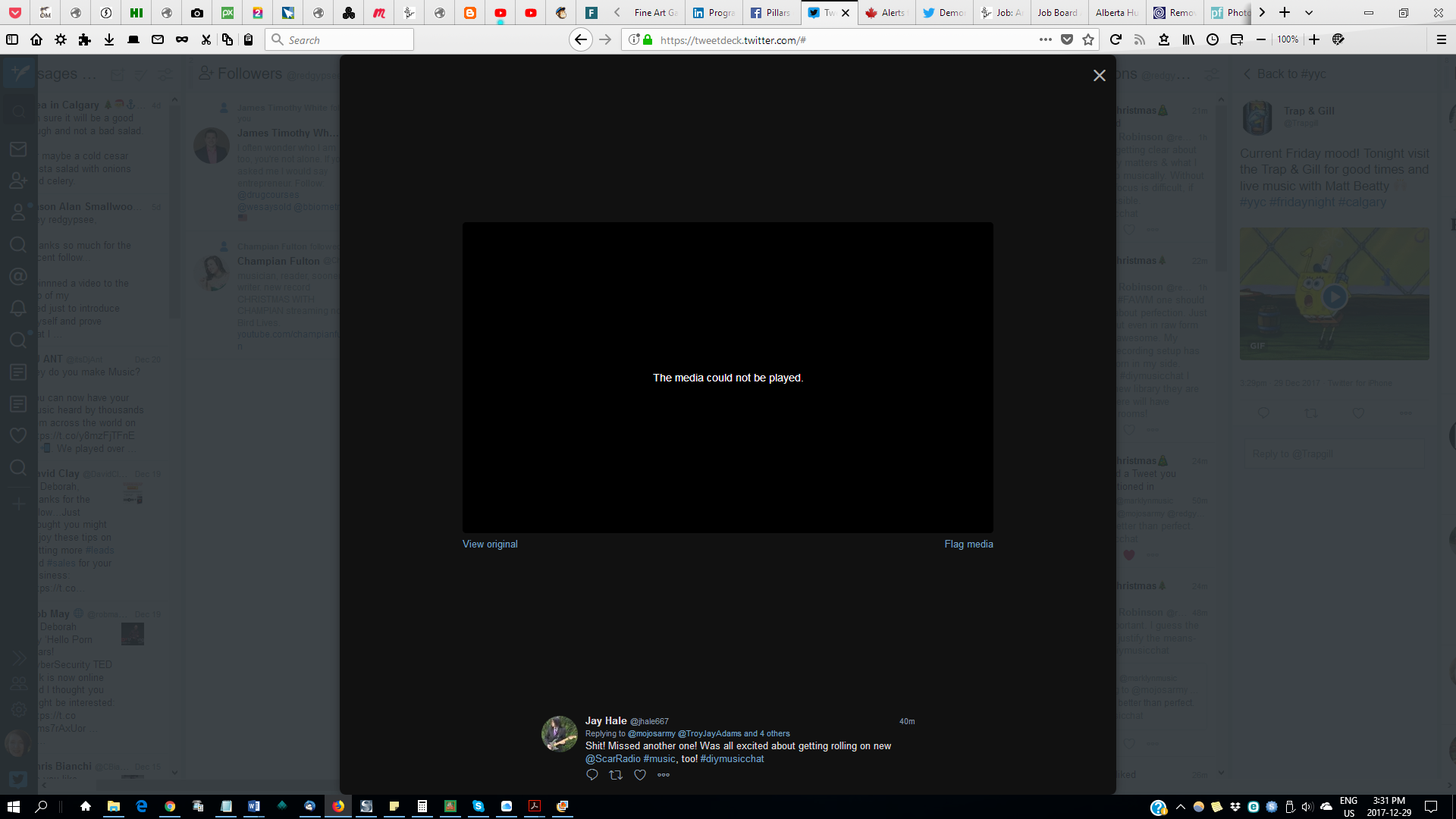 1920x1080 Cannot Play Video Within Tweetdeck It Used To Work, But Now It