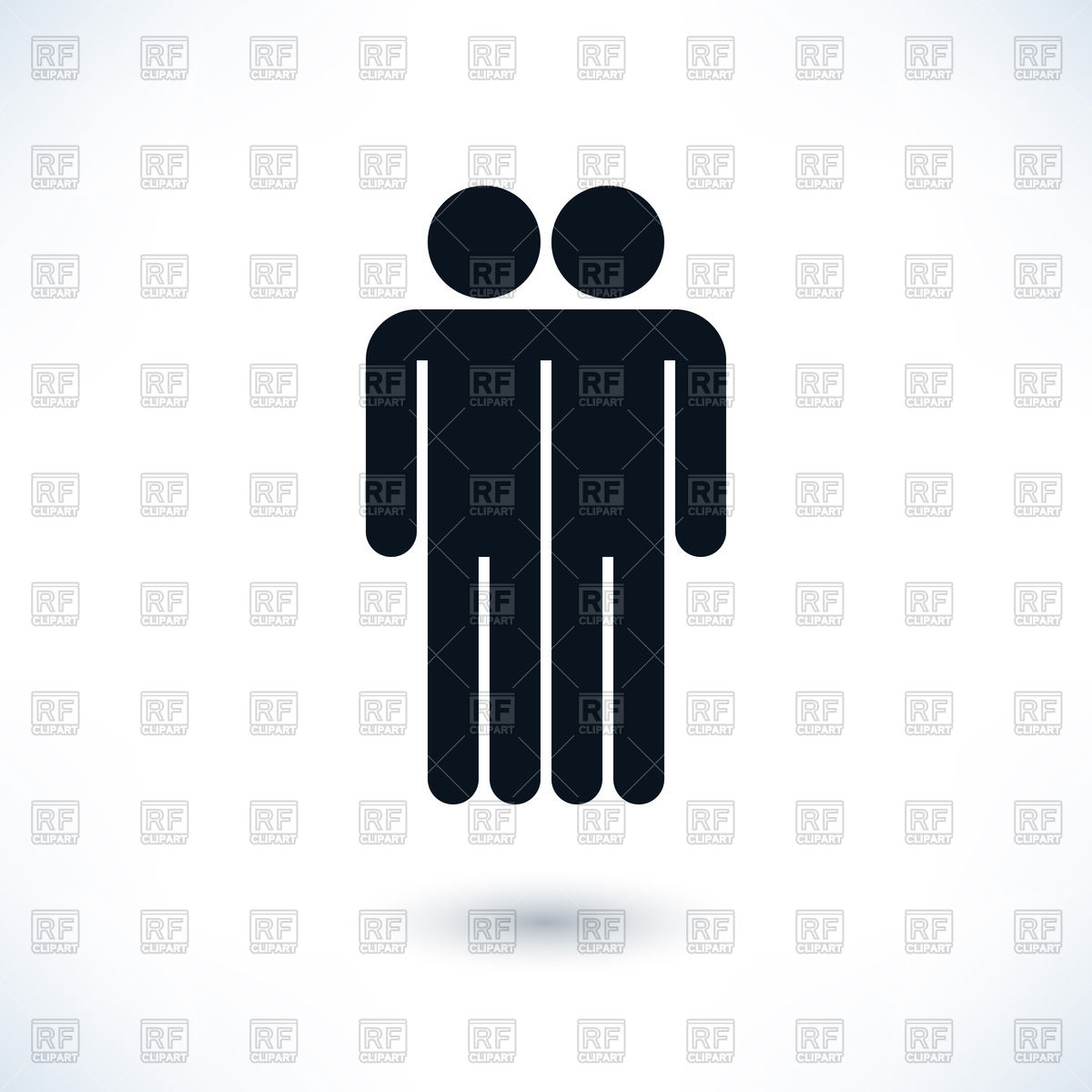 1200x1200 Pictogram Of Two Mean As Siamese Twins Vector Image Of Icons