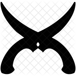 256x256 Twin Blades Icon Of Glyph Style