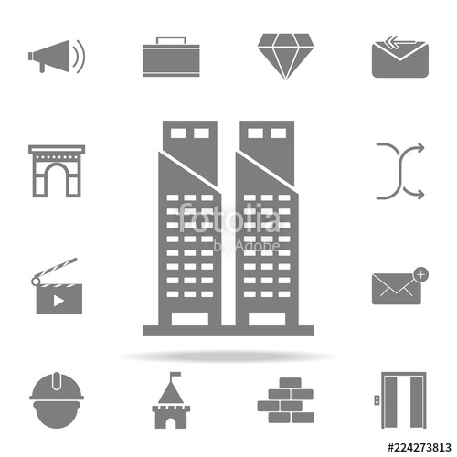 500x500 Twin Towers Icon Web Icons Universal Set For Web And Mobile