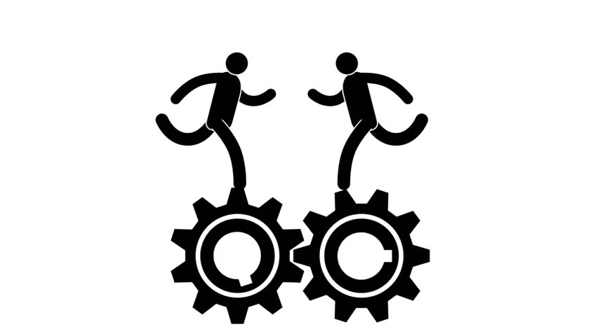 Icon People Run And Twist Stock Footage Video 852x480 Icon People Run And Twist Stock Footage Video