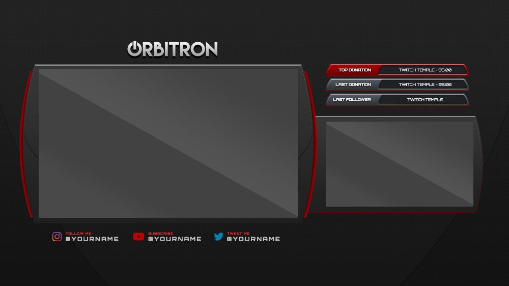 Orbitron Free Twitch Overlay Overlays, Social Media 1000x562 Orbitron Free Twitch Overlay Overlays, Social Media