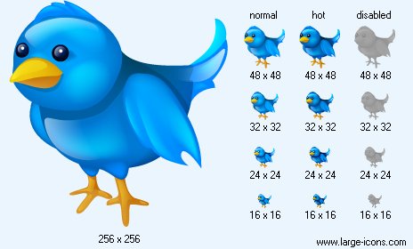 Twitter 16x16 Icon at Vectorified.com | Collection of Twitter 16x16 ...