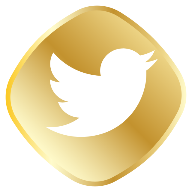 Golden Twitter Icon, Twitter Logo, Twitter Vector, Twitter Icon 640x640 Golden Twitter Icon, Twitter Logo, Twitter Vector, Twitter Icon