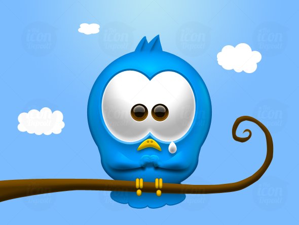 590x443 Free Sad Twitter Bird Icon Files, Vectors Graphics