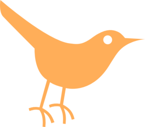 297x261 Light Orange Twitter Bird Icon Png, Clip Art For Web