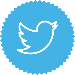 256x256 Simple Badge Twitter Bird Icon, Png Clipart Image