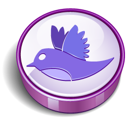 256x256 Purple Twitter Button Icon, Png Clipart Image