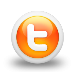256x256 Shiny Yellow Twitter Button Icon, Png Clipart Image