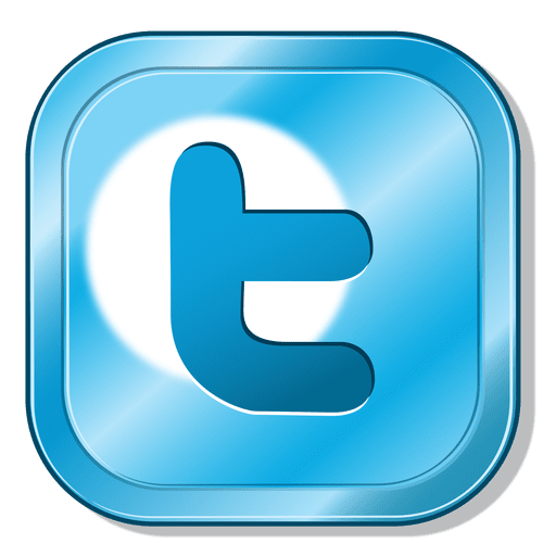 512x512 Twitter Metallic Button