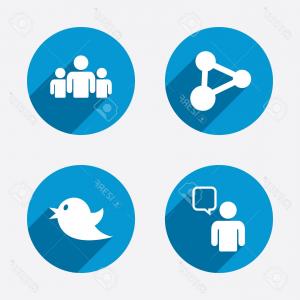 300x300 Photostock Vector Twitter Blue Silver Metallic Web And Smartphone