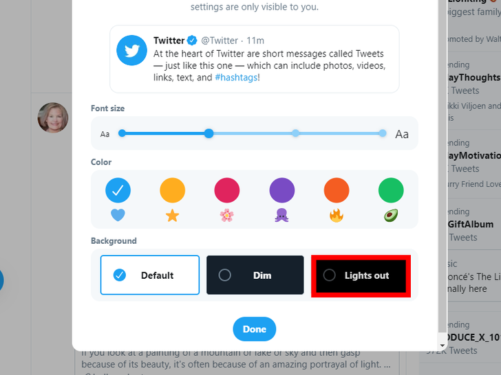 728x546 How To Turn On Lights Out Mode On Twitter Steps