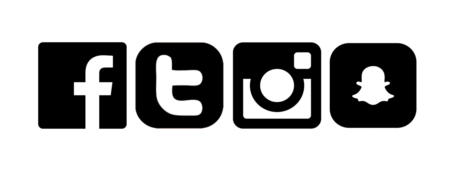 1800x692 Social Media Facebook Twitter Instagram Youtube Black And White