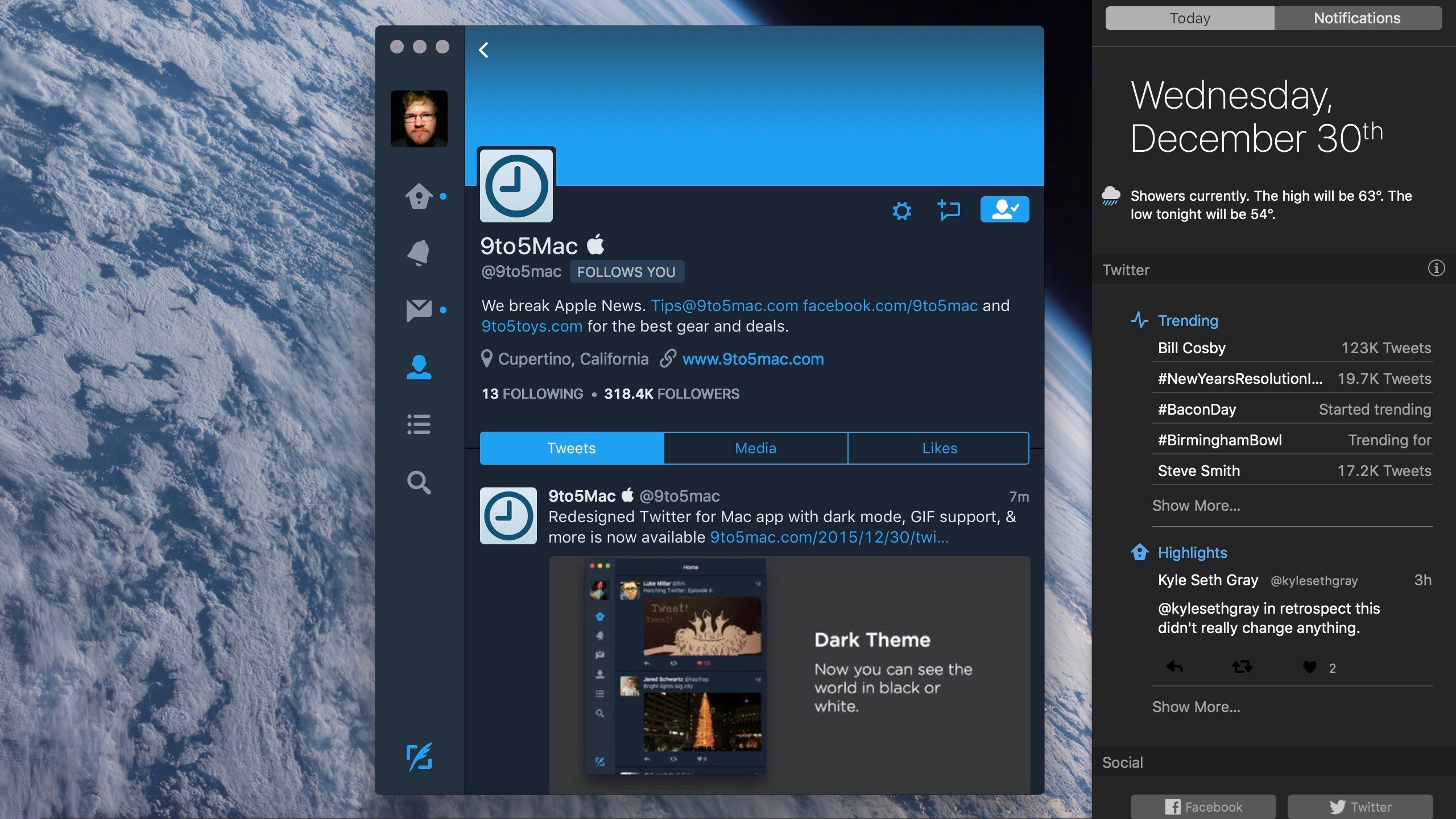 2560x1440 Redesigned Twitter For Mac App With Dark Mode, Gif Support, More