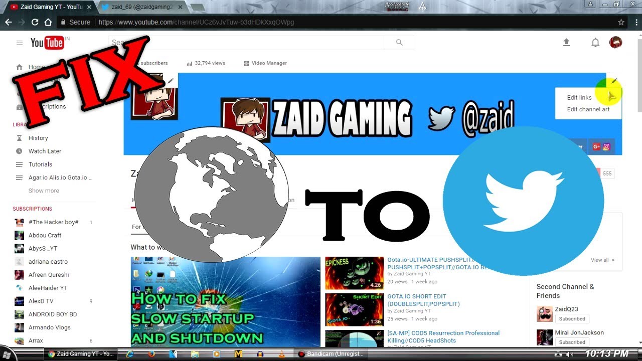 1280x720 How To Fix Twitter Globe Icon On Channel Links Easyampsimple