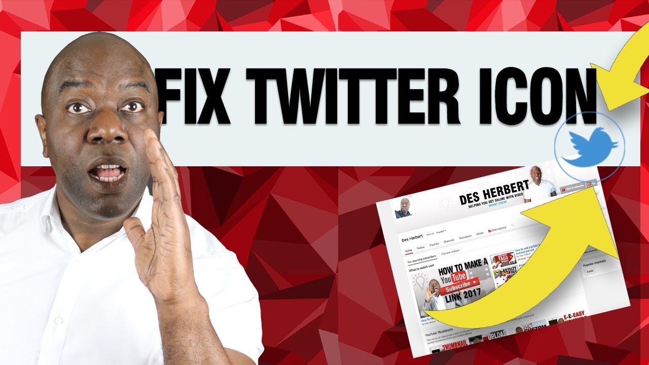 1280x720 How To Fix The Twitter Icon On A Youtube Channel