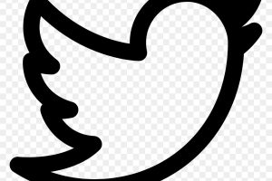 300x200 Black Twitter Icon Transparent Background Background Download