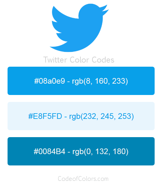 525x585 Colors Used In The Twitter Logo And Website! Social Media Site