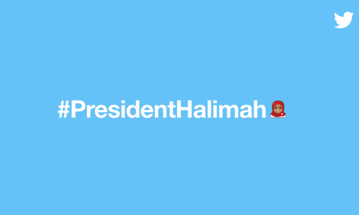 700x419 President Elect Halimah Yacob Gets Her Own Twitter Emoji