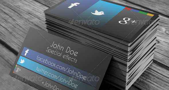 589x315 Stylish Social Media Business Cards Designs