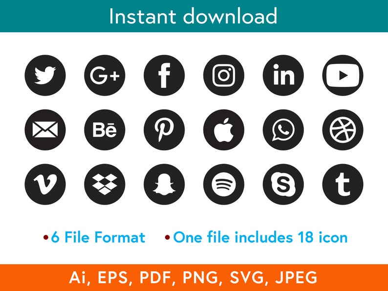 Social Media Icons Black Social Media Icons Website Icons Etsy 794x596 Social Media Icons Black Social Media Icons Website Icons Etsy