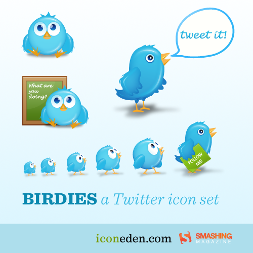 500x500 Really Cute Twitter Icons Tweeters Birdies Smashing Magazine