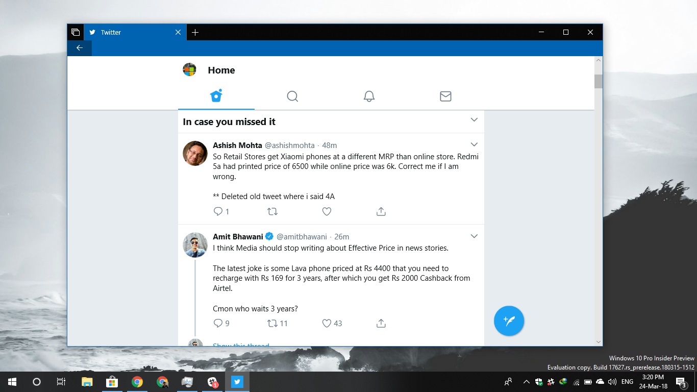 1366x768 Twitter App Replaced With Progressive Web App On Windows
