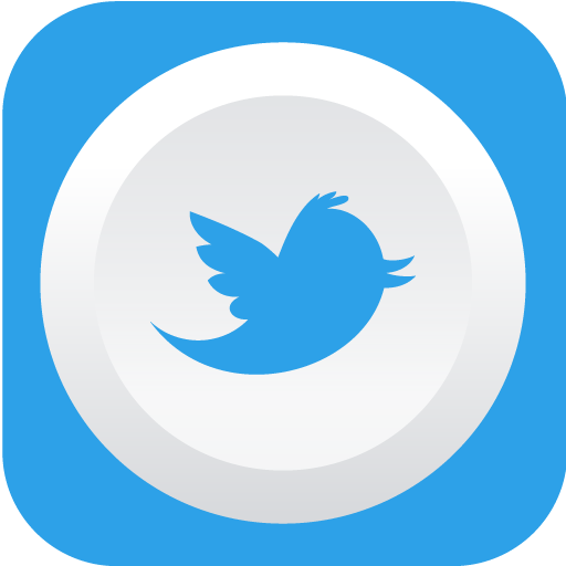 512x512 Twitter Icon Rounded Flat Social Iconset Graphicloads